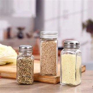 Garrafa de tempero de vidro para pote de especiarias